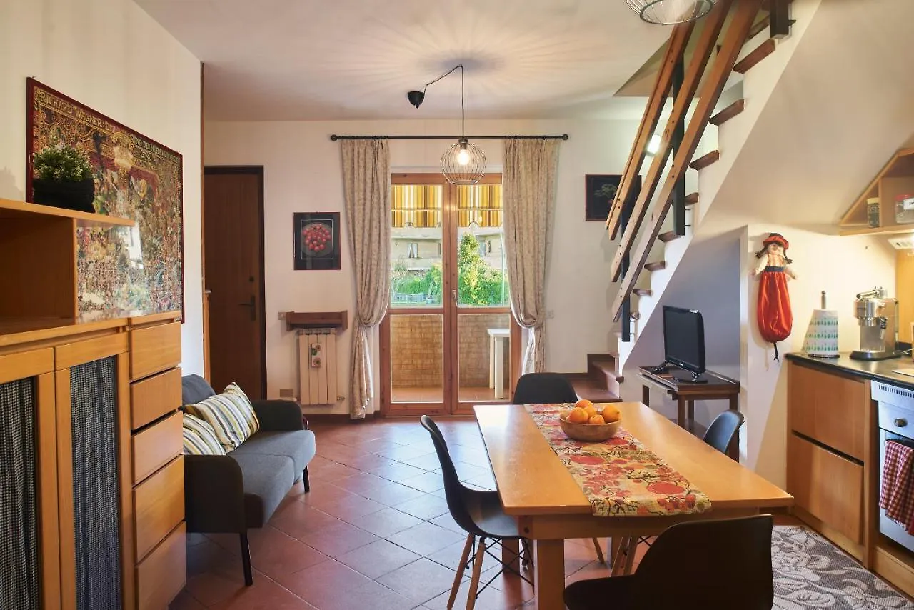 Little Brick House On Siena Hills With Balconies Apartment